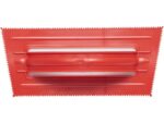 Marshalltown QLT Gezahnte Kelle, V-3x3 mm, Kunststoffgriff, Kunststoff, rot, Maße: 241x108 mm – Bild 3