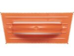 Marshalltown QLT Gezahnte Kelle, V-4,5x4,5 mm, Kunststoffgriff, Kunststoff, orange, Maße: 241x108 mm