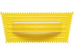 Marshalltown QLT Gezahnte Kelle, V-6x6 mm, Kunststoffgriff, Kunststoff, gelb, Maße: 241x108 mm – Bild 4