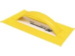 Marshalltown QLT Gezahnte Kelle, V-6x6 mm, Kunststoffgriff, Kunststoff, gelb, Maße: 241x108 mm – Bild 2