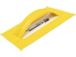 Marshalltown QLT Gezahnte Kelle, V-6x6 mm, Kunststoffgriff, Kunststoff, gelb, Maße: 241x108 mm