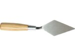 Marshalltown Starre Archäologie-Spitzkelle mit Holzgriff, London Style, Carbonstahl, Maße: 102x51 mm – Bild 2