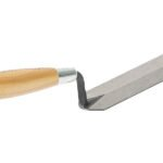 Marshalltown Starre Archäologie-Randkelle mit Holzgriff, Carbonstahl, Maße: 127x38 mm