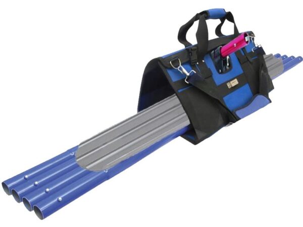 Marshalltown QLT Finisher´s Tote Bodenglätter Set BFKIT10, abgerundete Enden, Rock-It 2.0 Kippgelenk, 35m Stangen blau, Magnesium, Länge: 1219 mm
