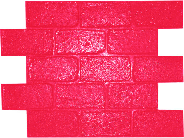 Marshalltown Old Chicago Running Bond Brick Flex Stempel, Kunststoff, rot, Maße: 781x546 mm