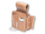 Marshalltown Trockenbau Werkzeug-Gürteltasche, Linkshänder, Leder, beige, Maße: 203x242 mm – Bild 4
