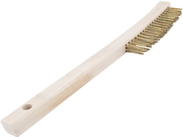 Marshalltown QLT Drahtbürste, Holzgriff, Messingborsten, Maße: 349x25 mm