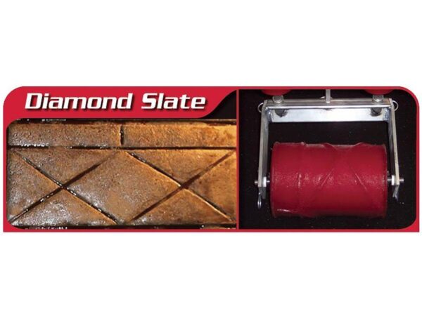 Marshalltown Rock 'N' Roller Bordürenroller REDRR02DS Diamond Slate, Gummi, rot, Breite: 203 mm
