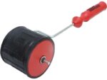 Marshalltown Minirand Roller - Small Greek Key, Gummi, schwarz, 76 mm – Bild 2