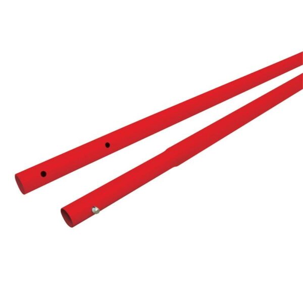 Marshalltown QLT Druckknopfstiel, 44 mm, pulverbeschichtet, rot, Aluminium, Länge: 3048 mm