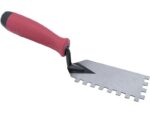 Marshalltown QLT Zweiseitig gezahnte Randkelle, Eckig 6x6x6 mm, Softgrip Griff, Stahl, Maße: 127x51 mm – Bild 4