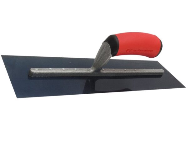 Marshalltown QLT Glättkelle, Softgrip Griff, Blaustahl, Maße: 356x76 mm