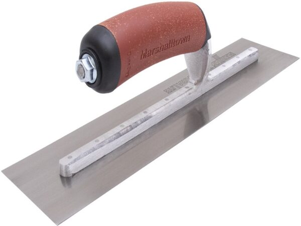 Marshalltown Glättkelle, Gebogener DuraKork Griff, Carbonstahl, Maße: 305x76 mm