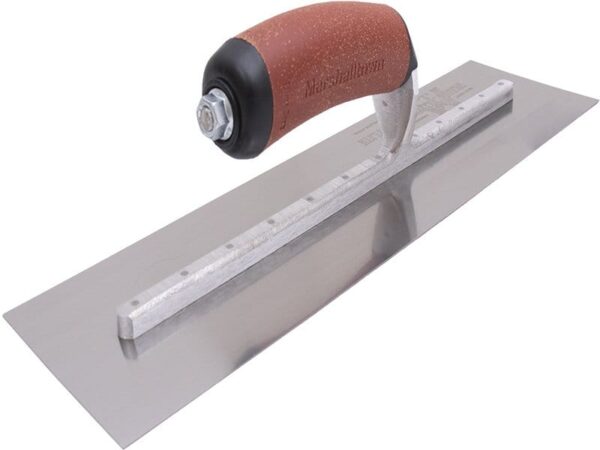 Marshalltown Edelstahl Glättkelle mit DuraKork Griff, Maße: 356x102 mm