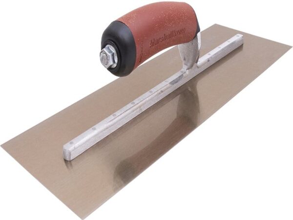 Marshalltown Glättkelle mit DuraKork Griff, Goldstahl, Maße: 356x102 mm
