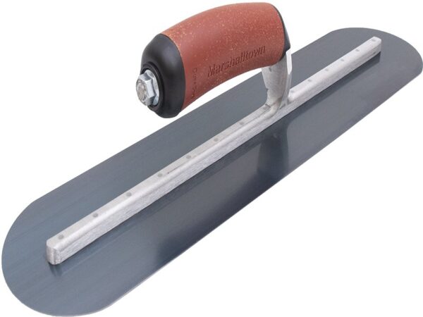 Marshalltown Glättkelle, Voll abgerundet mit DuraKork Griff, Blaustahl, Maße: 406x102 mm