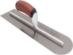 Marshalltown Glättkelle, vorne runde Front, DuraKork Griff, Carbonstahl, Maße: 559x127 mm – Bild 4