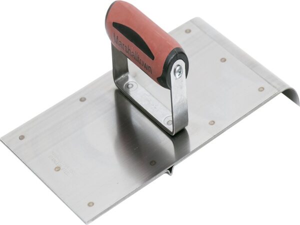 Marshalltown Sicherheitsstufen Nutfräse/Kantenkelle, R 19 mm, L 22 mm, 6 mm Nut, Durasoft Griff, Edelstahl, Maße: 152x254 mm