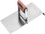 Marshalltown Sicherheitsstufen Nutfräse/Kantenkelle, R 19 mm, L 22 mm, 6 mm Nut, Durasoft Griff, Edelstahl, Maße: 152x305 mm