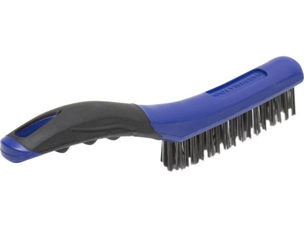Marshalltown Drahtbürste, Softgrip Griff, blau-schwarz, Maße: 250x50 mm