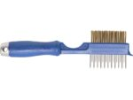 Marshalltown Premium Drahtbürste mit Messingdrahtborsten, Edelstahl-Kamm, Pinselreiniger,  285x95 mm – Bild 2