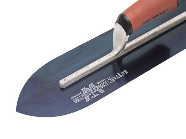 Marshalltown Spitz Glättkelle, Durasoft Griff, Blaustahl, Maße: 406x114 mm