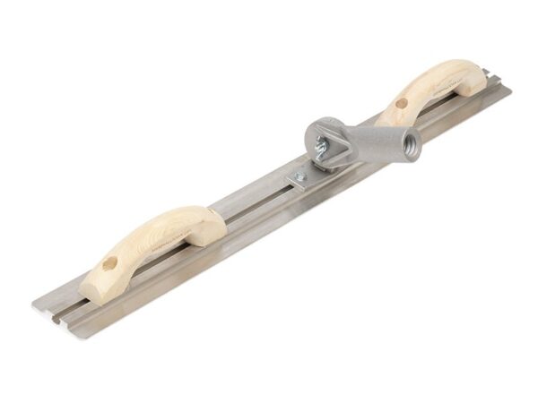 Marshalltown Bodenglätter "T-Kanal", 2 Holzgriffe & Gewinde-Kippgelenk, Magnesium, Maße: 914x79 mm