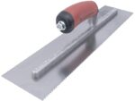 Marshalltown Zweiseitig gezahnte Kelle, Flaches V, 2,5x2,5x2,5 mm, Durasoft Griff, Stahl, Maße: 279x114 mm – Bild 3