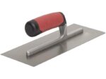 Marshalltown QLT Gezahnte Kelle, Flaches V-3x3x1,5 mm, Soft Grip Griff, Stahl, Maße: 279x114 mm
