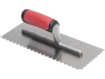 Marshalltown QLT Gezahnte Kelle, Flaches V-4,5x6x8 mm, Soft Grip Griff, Stahl, Maße: 279x114 mm