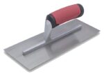 Marshalltown QLT Gezahnte und einseitig gekürzte Kelle, U - 1,5x0,75x0,75 mm, Soft Grip Griff, Stahl, Maße: 279x114 mm