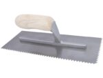 Marshalltown QLT Gezahnte Kelle,  V- 4,5x4 mm, Holzgriff, Stahl, Maße: 279x114 mm