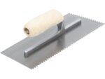 Marshalltown QLT Gezahnte und einseitig gekürzte Kelle, U-3x3x3 mm, Holzgriff, Stahl, Maße: 279x114 mm – Bild 5