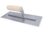 Marshalltown QLT Gezahnte Kelle, Eckig 4,5x4,5x4,5 mm, Holzgriff, Stahl, Maße: 279x114 mm – Bild 5