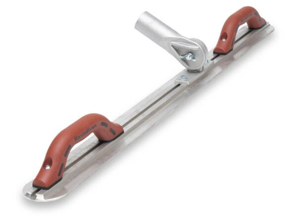 Marshalltown Bodenglätter "T-Form", abgerundete Enden, 2 Durasoft Griffe & Gewinde-Kippgelenk, Magnesium, Maße: 914x79 mm