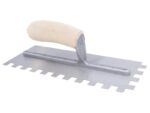 Marshalltown QLT Gezahnte Kelle, Eckig 6x6x6 mm, Holzgriff, Stahl, Maße: 279x114 mm