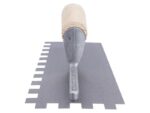 Marshalltown QLT Gezahnte Kelle, Eckig 6x6x6 mm, Holzgriff, Stahl, Maße: 279x114 mm – Bild 2