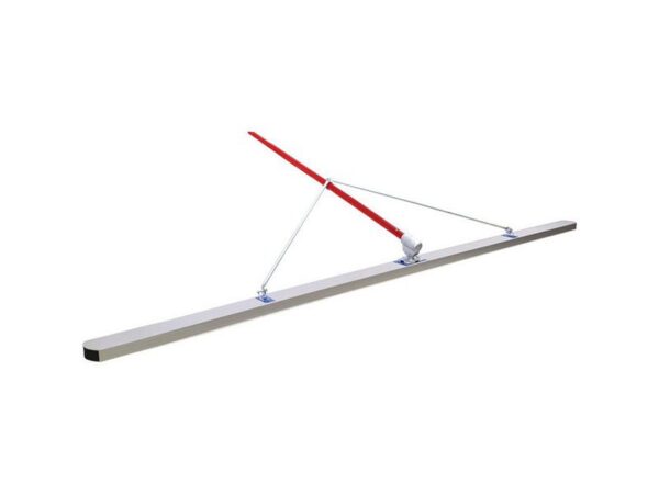 Marshalltown Betonabziehlatten Set incl. T91 Kippgelenk, abgerundet, 3 Stangen a 1,8m, Verstärkung, Aluminium, Maße: 2400x127x51 mm