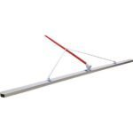 Marshalltown Betonabziehlatten Set incl. T91 Kippgelenk, abgerundet, 3 Stangen a 1,8m, Verstärkung, Aluminium, Maße: 3000x127x51 mm