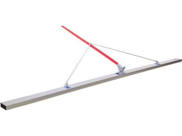 Marshalltown Betonabziehlatten Set incl. T91 Kippgelenk, eckig, 3 Stangen a 1,8m, Verstärkung, Aluminium, Maße: 2400x102x51 mm