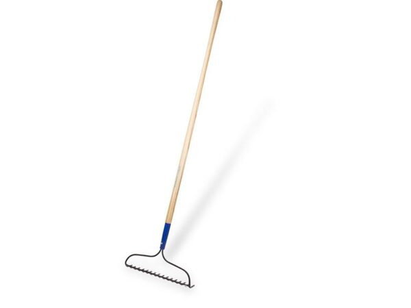 Marshalltown gebogener Gartenrechen, Eschenstiel, Stahl, Maße: 394x1524 mm