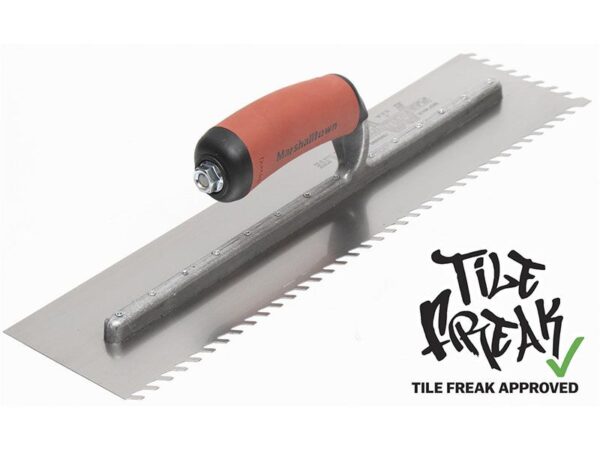 Marshalltown Lay Flat Zahnkelle, Kerbe 10 mm, Carbonstahl, Durasoft Griff,  Maße: 406x102 mm