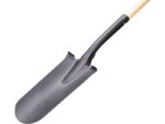 Marshalltown Schmale Schaufel aus gehärtetem 14 Gauge Stahl, abgerundet, langer Holzstiel 1219 mm